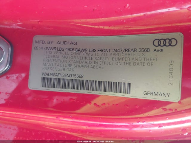 2014 AUDI A5 WAUAFAFH3EN015668 Photo 8