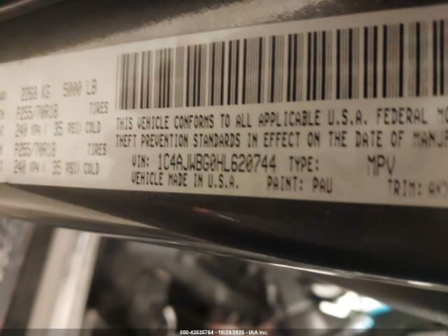 2017 JEEP WRANGLER 1C4AJWBG0HL620744 Photo 8