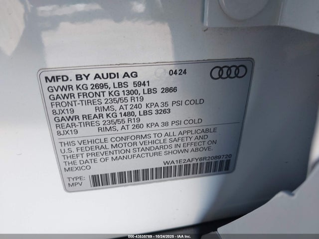2024 AUDI Q5 WA1E2AFY6R2089720 Photo 8