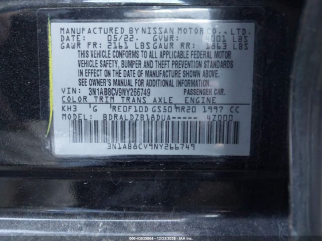 2022 NISSAN SENTRA 3N1AB8CV9NY266749 Photo 8