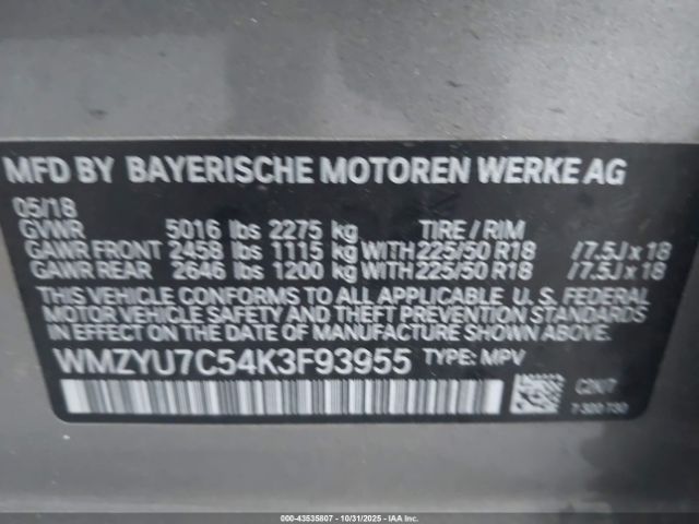 2019 MINI E COUNTRYMAN WMZYU7C54K3F93955 Photo 8