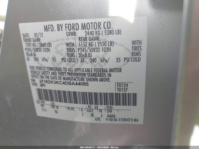 2013 FORD EDGE 2FMDK3KC4DBA44085 Photo 8