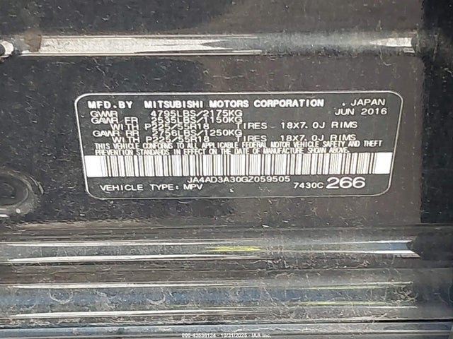 2016 MITSUBISHI OUTLANDER JA4AD3A30GZ059505 Photo 8