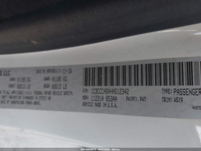 2017 CHRYSLER 200 1C3CCCABXHN512342 Photo 8