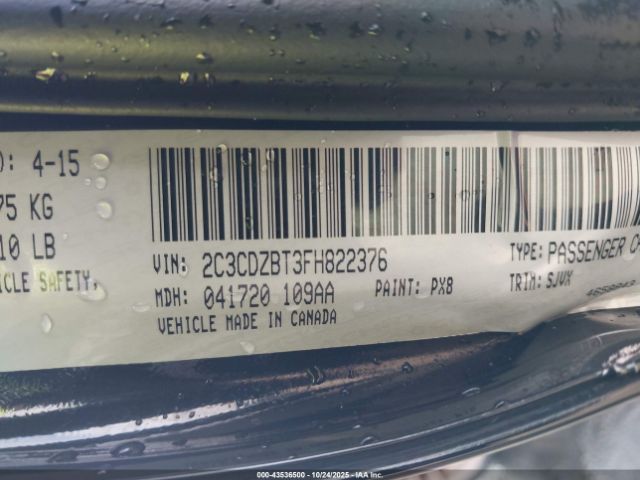 2015 DODGE CHALLENGER 2C3CDZBT3FH822376 Photo 8