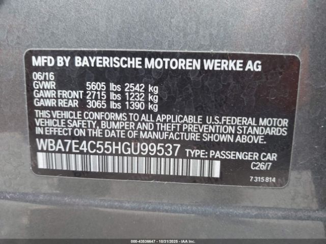 2017 BMW 740I WBA7E4C55HGU99537 Photo 8