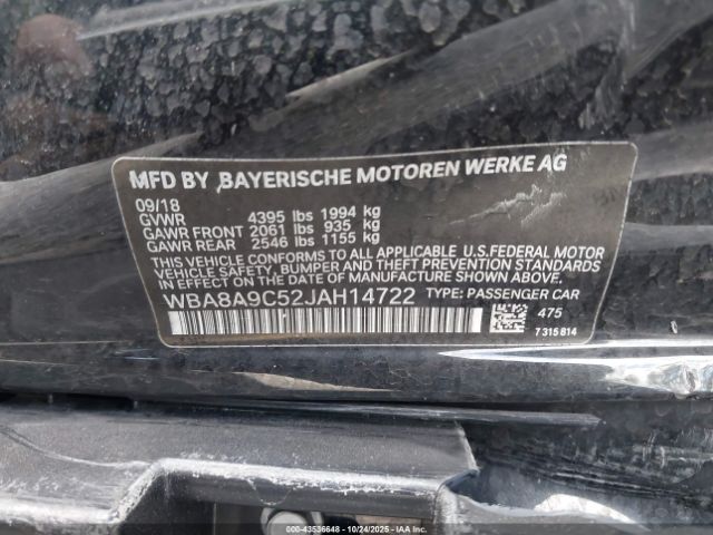 2018 BMW 320I WBA8A9C52JAH14722 Photo 8