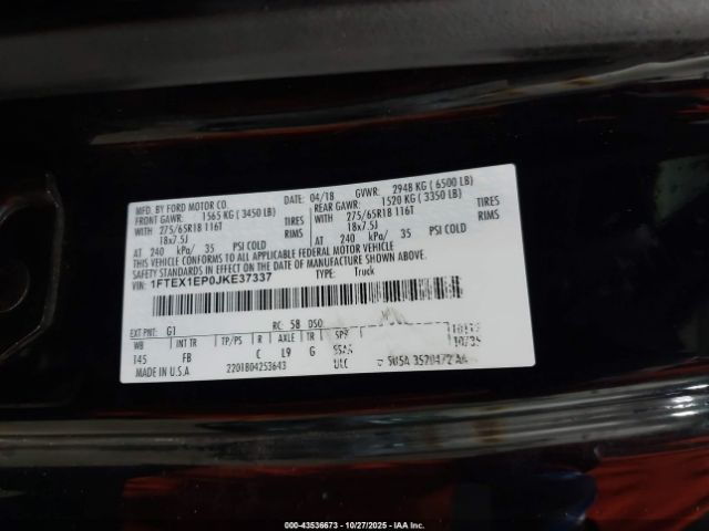 2018 FORD F-150 1FTEX1EP0JKE37337 Photo 8