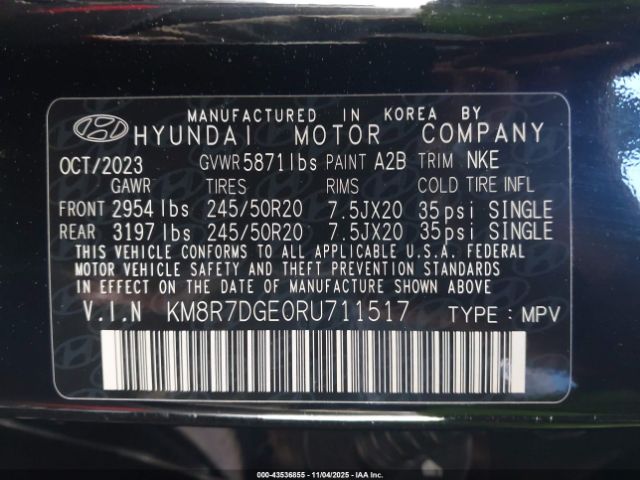 2024 HYUNDAI PALISADE KM8R7DGE0RU711517 Photo 8