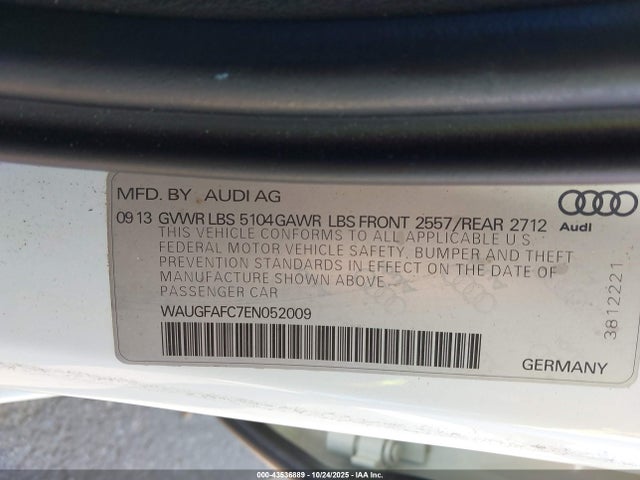2014 AUDI A6 WAUGFAFC7EN052009 Photo 8