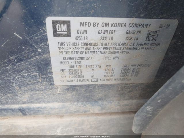 2022 CHEVROLET TRAILBLAZER KL79MVSL2NB105471 Photo 8