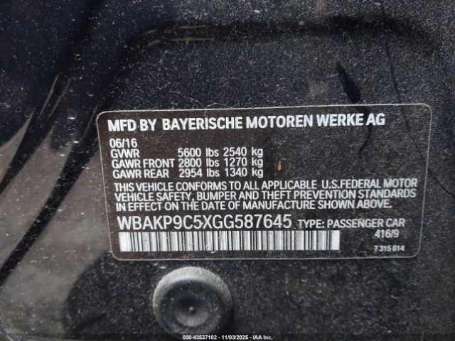 2016 BMW 550I WBAKP9C5XGG587645 Photo 8