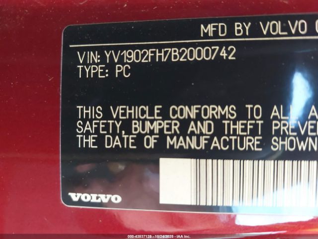 2011 VOLVO S60 YV1902FH7B2000742 Photo 8