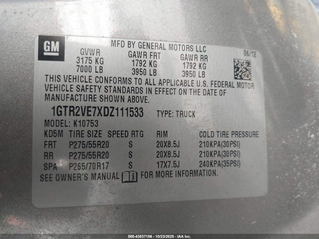 Продажа на аукционе авто 2013 Gmc Sierra 1500 Sle, vin: 1GTN2VE08DZ118952, номер лота: 43537156