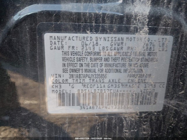 3N1AB7AP4JY335856 Nissan SENTRA S