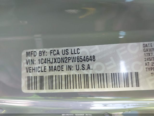 2023 JEEP WRANGLER 1C4HJXDN2PW654648 Photo 8