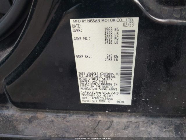 2023 NISSAN ALTIMA 1N4BL4BV2PN364245 Photo 8