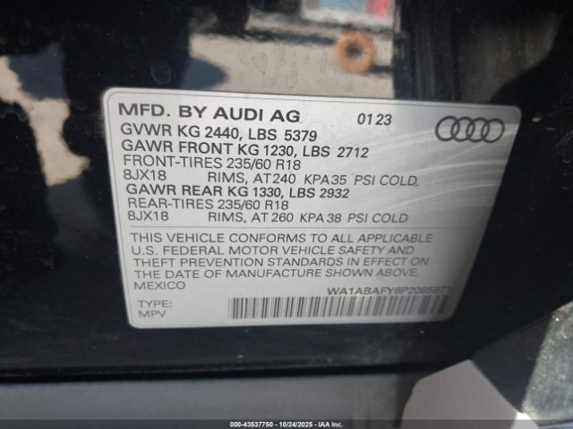 2023 AUDI Q5 WA1ABAFY6P2085971 Photo 8