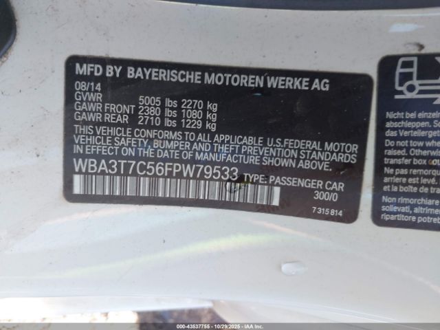 2015 BMW 435I WBA3T7C56FPW79533 Photo 8