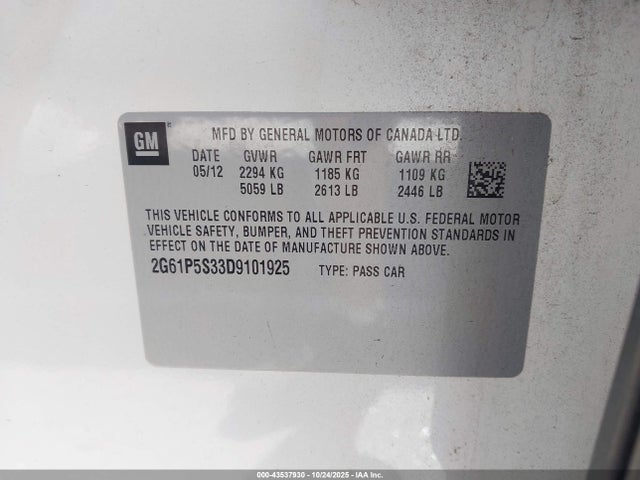 2013 CADILLAC XTS 2G61P5S33D9101925 Photo 8