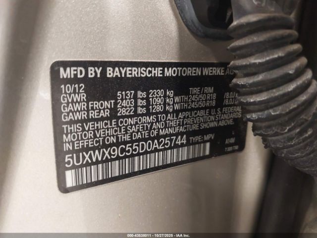 2013 BMW X3 5UXWX9C55D0A25744 Photo 8