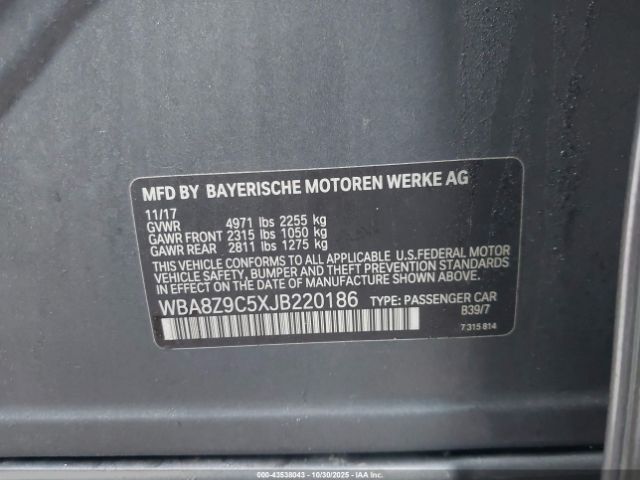 2018 BMW 330I GRAN TURISMO WBA8Z9C5XJB220186 Photo 8