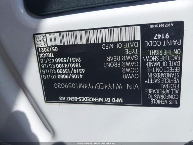 2021 MERCEDES-BENZ SPRINTER 2500 W1Y4EBHY4MT059030 Photo 8
