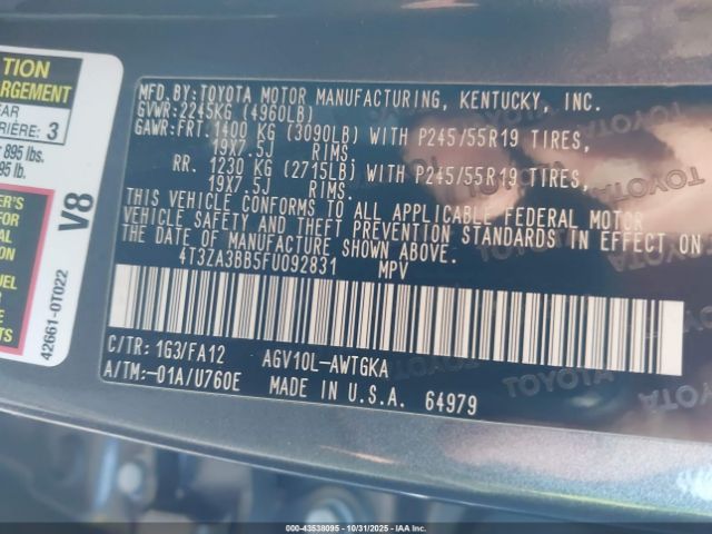 2015 TOYOTA VENZA 4T3ZA3BB5FU092831 Photo 8
