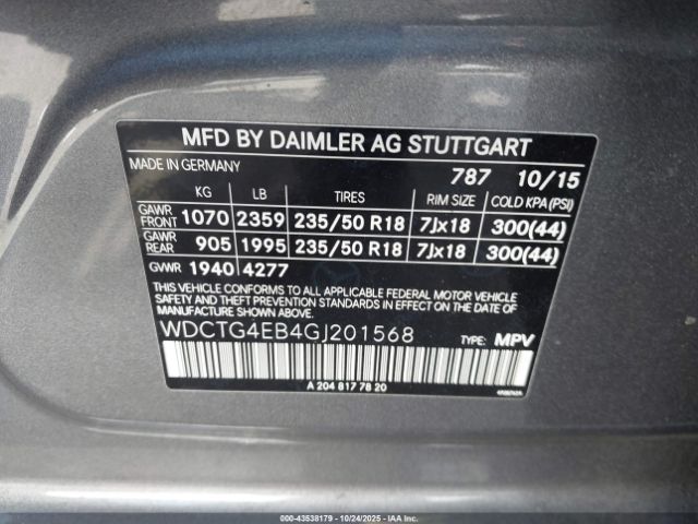 2016 MERCEDES-BENZ GLA 250 WDCTG4EB4GJ201568 Photo 8