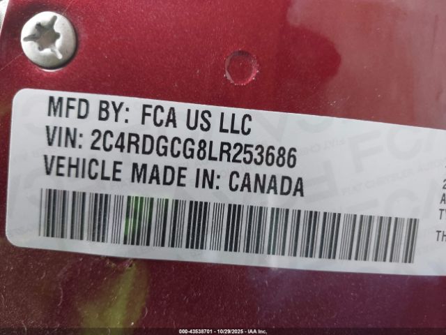 2020 DODGE GRAND CARAVAN 2C4RDGCG8LR253686 Photo 8