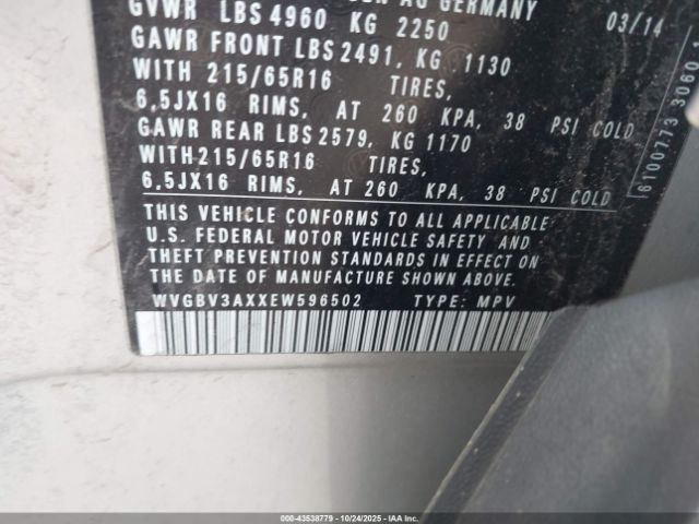 2014 VOLKSWAGEN TIGUAN WVGBV3AXXEW596502 Photo 8