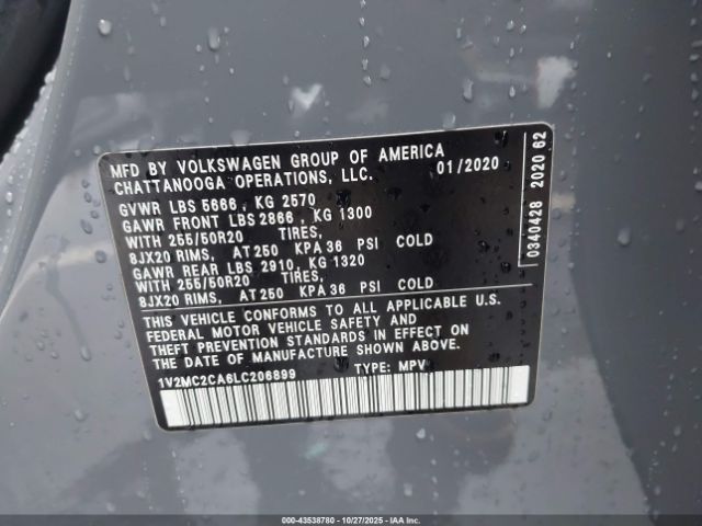 2020 VOLKSWAGEN ATLAS CROSS SPORT 1V2MC2CA6LC206899 Photo 8