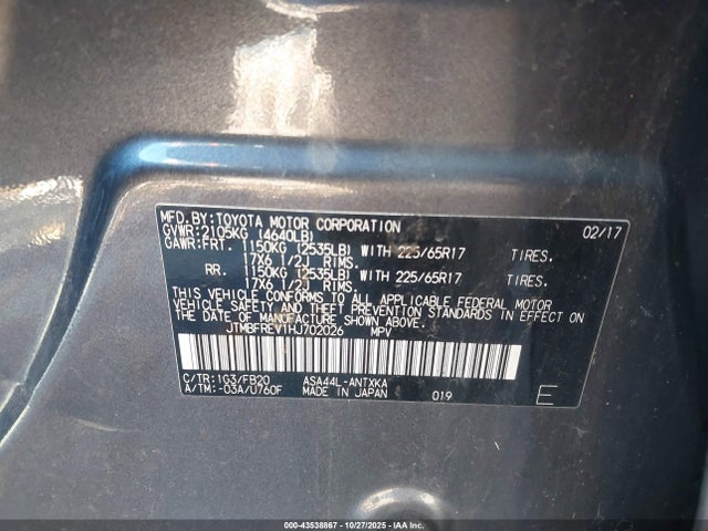 2017 TOYOTA RAV4 JTMBFREV1HJ702026 Photo 8