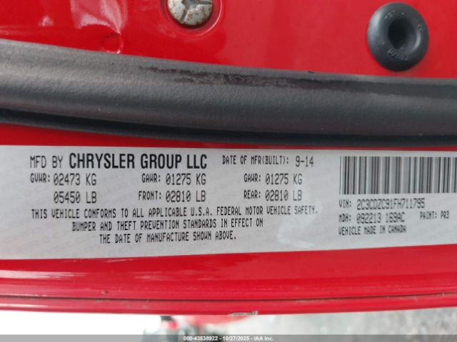 2015 DODGE CHALLENGER 2C3CDZC91FH711795 Photo 8