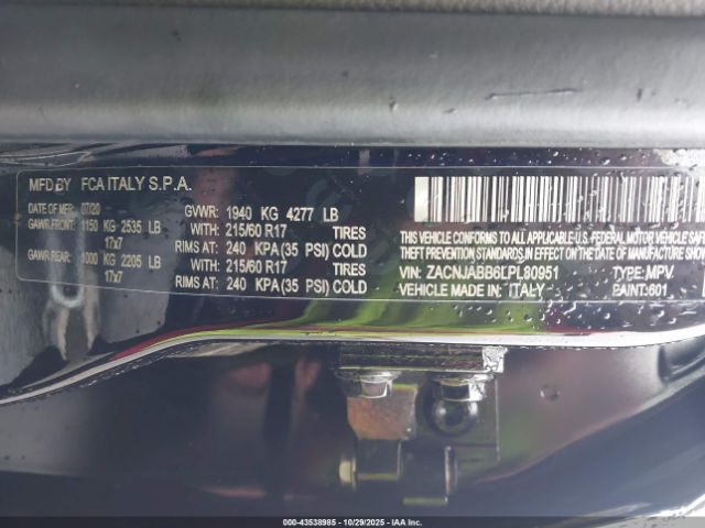 2020 JEEP RENEGADE ZACNJABB6LPL80951 Photo 8