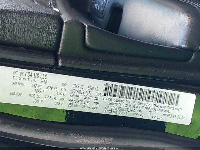 2018 JEEP GRAND CHEROKEE 1C4RJFBG6JC363646 Photo 8