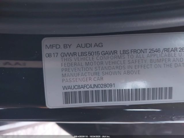 2018 AUDI A6 WAUC8AFC4JN028091 Photo 8