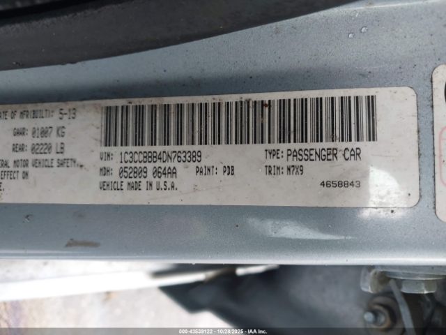 2013 CHRYSLER 200 1C3CCBBB4DN763389 Photo 8