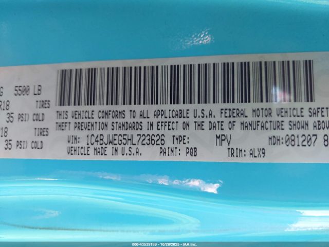 2017 JEEP WRANGLER UNLIMITED 1C4BJWEG5HL723626 Photo 8