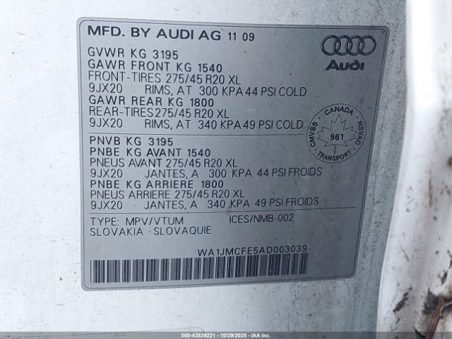 2010 AUDI Q7 WA1JMCFE5AD003039 Photo 8