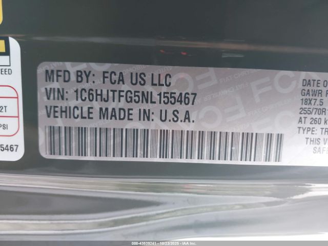 2022 JEEP GLADIATOR 1C6HJTFG5NL155467 Photo 8