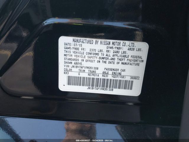 2015 INFINITI Q50 JN1BV7AP1FM351308 Photo 8