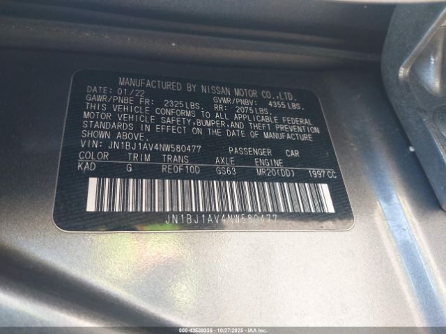 2022 NISSAN ROGUE SPORT JN1BJ1AV4NW580477 Photo 8