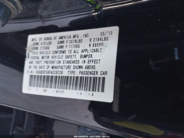 2015 ACURA TLX 19UUB3F56FA009208 Photo 8