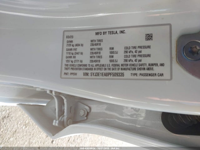 2023 TESLA MODEL 3 5YJ3E1EA8PF509335 Photo 8