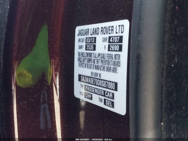 2013 JAGUAR XF SAJWA0E70D8S87880 Photo 8