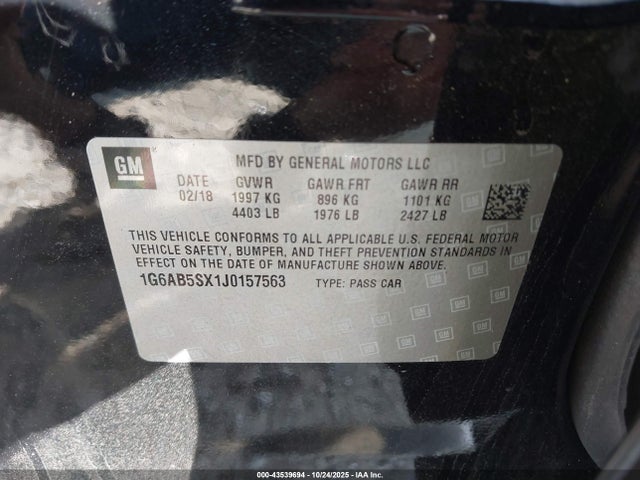 2018 CADILLAC ATS 1G6AB5SX1J0157563 Photo 8