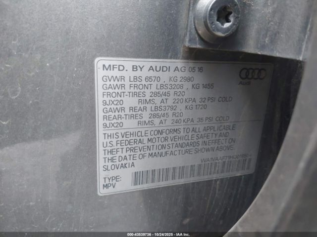 2017 AUDI Q7 WA1VAAF71HD018504 Photo 8