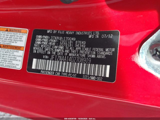 2013 SCION FR-S JF1ZNAA14D2708919 Photo 8