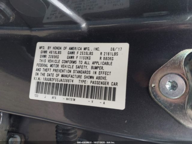 2018 ACURA TLX 19UUB2F55JA006674 Photo 8